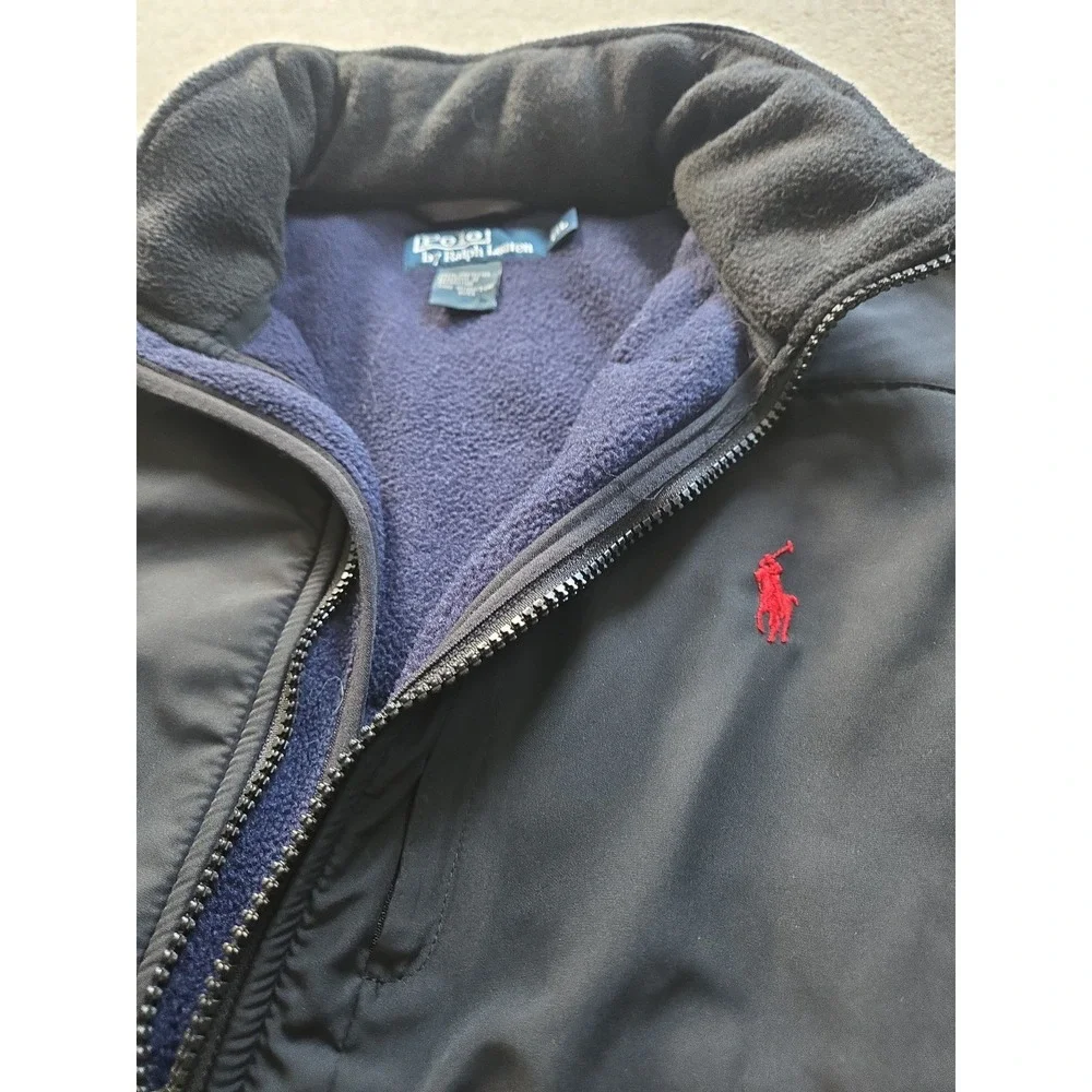 Vintage Polo Ralph Lauren Polartec Fleece Jacket Men Size Large Denali Black